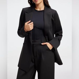 Good American Black Scuba Blazer 2.0 size 3 Large
